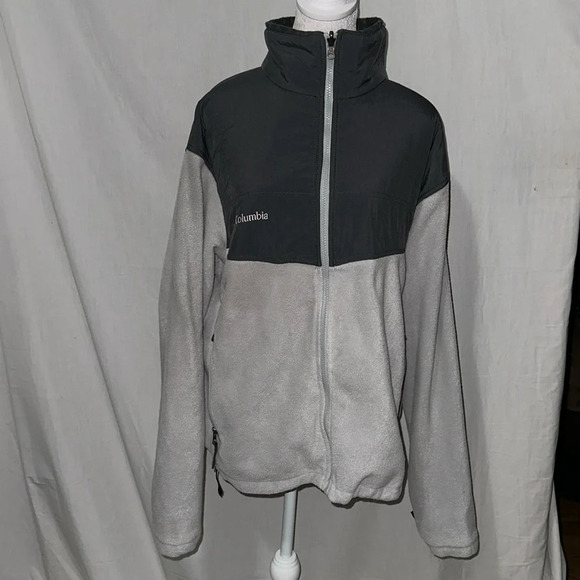 mens gray & white Columbia interchange jacket size large - Picture 1 of 5